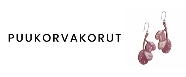 Puukorvakorut nopealla toimituksella Kulta-Ajan verkkokaupasta