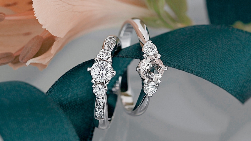 Sivukivisormukset, sormukset sivukivillä, timanttisormukset edullisesti