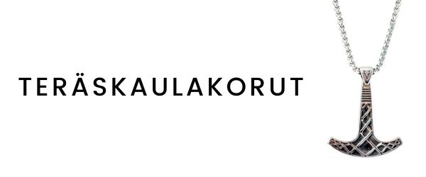 Miesten teräskaulakorut ja teräksiset riipukset netistä