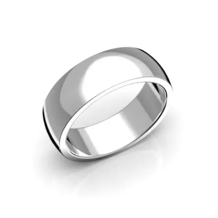 Festive Firenze Heavy kihlasormus 7,0 mm valkokulta - Valkokultasormukset - 14-TFL70-20-VK-150 - 1