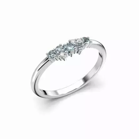 Festive Nadja Blue timanttisormus 0,03 ct valkokulta - Muut timanttisormukset - 14-650-018B-VK-150 - 1