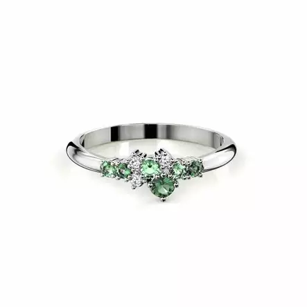 Festive Nelly Green timanttisormus 0,03 ct valkokulta - Muut timanttisormukset - 14-609-019G-VK-150 - 2