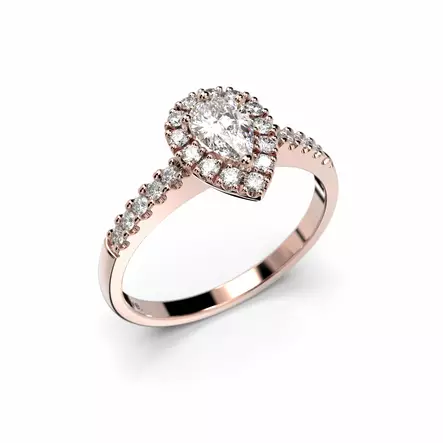 Festive Penelope timanttisomus 0,53 ct - Punakultasormukset - 14-641-053-PK-150 - 1