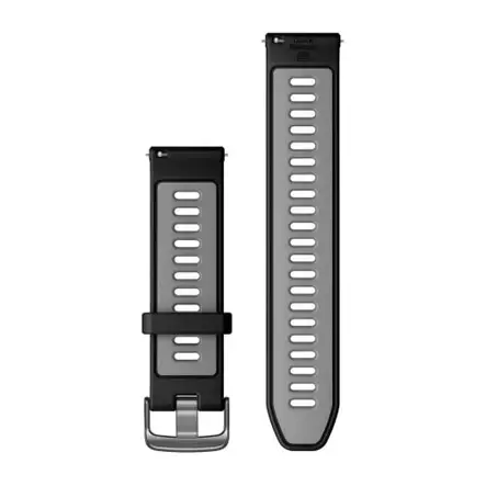 Garmin Quick Release 22mm silikoniranneke musta/vaaleanharmaa 010-11251-A0 - Garmin rannekkeet - 010-11251-A0 - 2