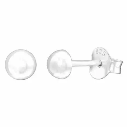 Hopeakorvakorut puolipallo 4 mm - Hopeakorut - HME510 - 1
