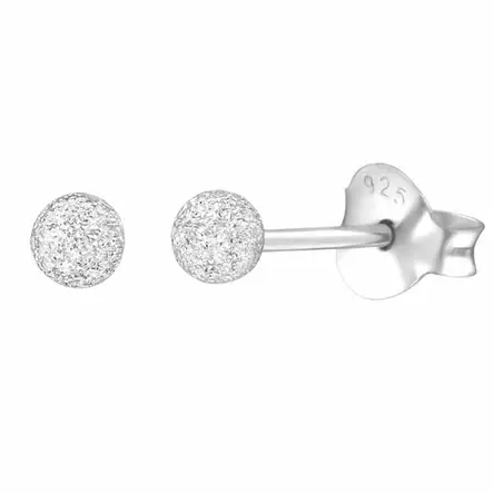 Hopeakorvakorut säihkyvät pallot 3 mm - Hopeakorut - HME090 - 1