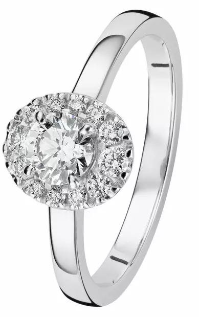 Kohinoor Olivia timanttisormus 033-410V-54 - Halosormukset - 033-410V-54-150 - 1