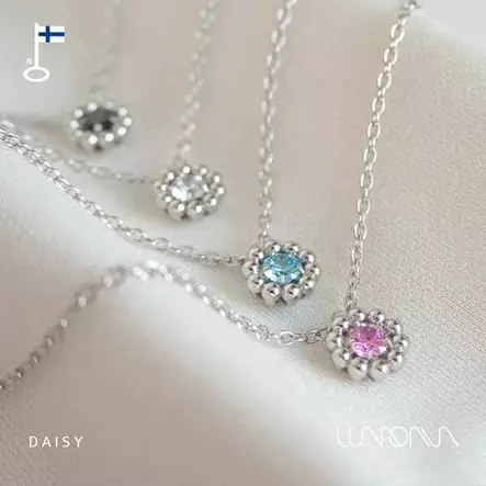 Lumoava Daisy riipus pinkki pieni - Hopeakorut - L56248150400 - 2