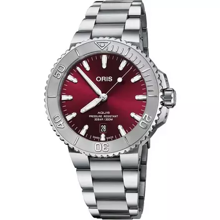 Oris Aquis Date Cherry Edition 01 733 7766 4158-07 8 22 05PEB - Oris miesten rannekellot - 7612611033990 - 1