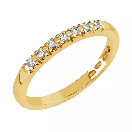 Sandberg Merivirta Timanttisormus M-152k 0,08 ct - Rivitimanttisormukset - M-152K-150 - 1