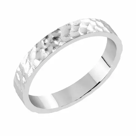 Sandberg Rakka kihlasormus 5 mm - Valkokultasormukset - E-255w-K-RAK-190 - 1