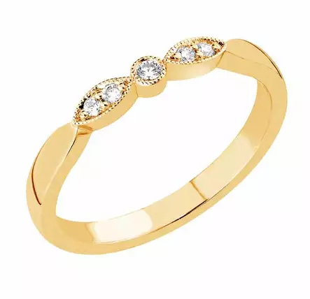Sandberg Suvituuli Timanttisormus 0,05 ct M-103k - Rivitimanttisormukset - M-103k-005-14-150 - 1