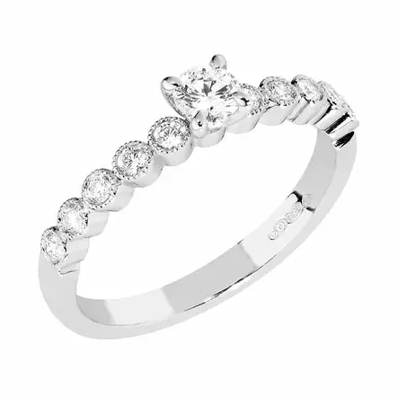 Sandberg Suvituuli timanttisormus 0,32 ct M-132w - Sivukivisormukset - M-132w-150 - 1