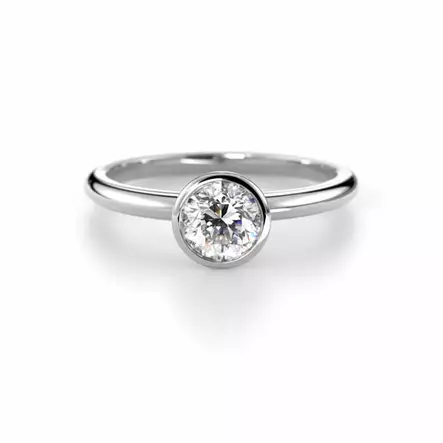 Festive Auréa Bezel Laboratoriotimanttisormus 0,50 ct valkokulta - Laboratoriotimanttisormukset - 14-741-050L-VK-150 - 2