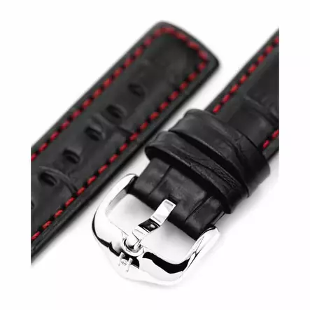 Hirsch Grand Duke XL Musta - Kellon rannekkeet - 02528250-2-20 - 2