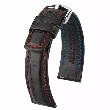Hirsch Grand Duke XL Musta - Kellon rannekkeet - 02528250-2-20 - 1