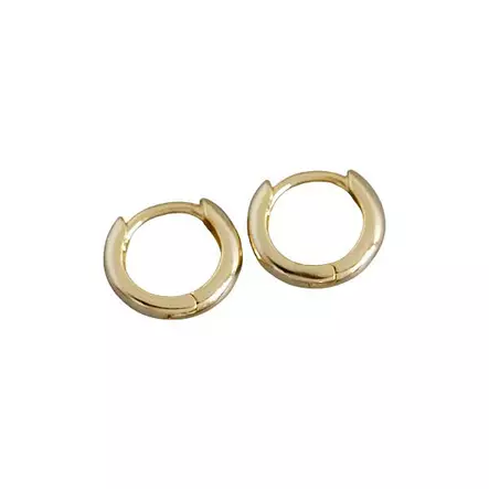 Hopeiset kullatut korvarenkaat 12 mm - Hopeakorut - HME990 - 1