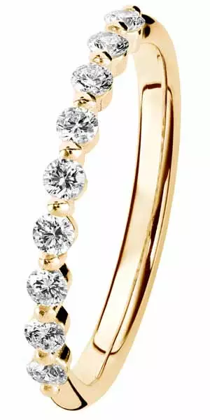 Kohinoor Dahlia timanttisormus 033-232K-27 - Rivitimanttisormukset - 033-232K-27-150 - 1