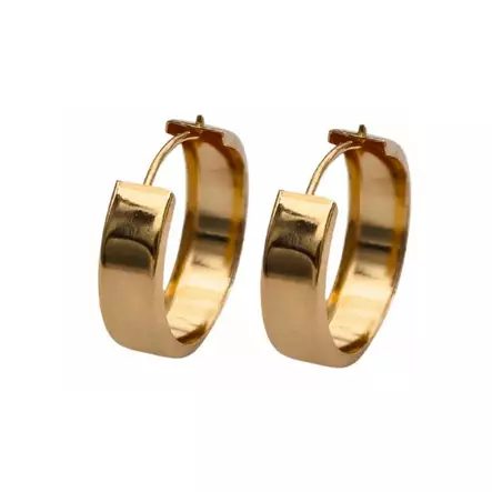 Kultaiset korvarenkaat 4 x 15 mm - Kultakorut - HMAU-040 - 1