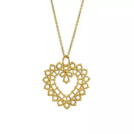 Lempikoru Pitsisydän hopeariipus kullattu 5231100500 - Hopeakorut - 5231100500 - 1