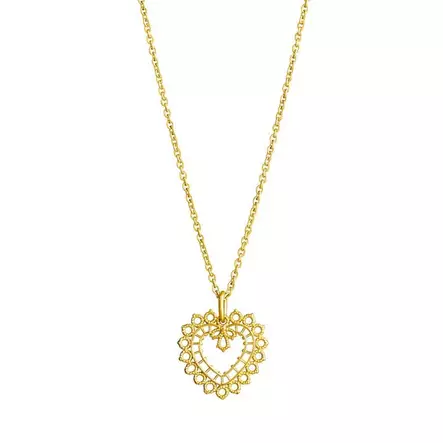 Lempikoru Pitsisydän kullattu hopeariipus 5231200500 - Hopeakorut - 5231200500 - 1