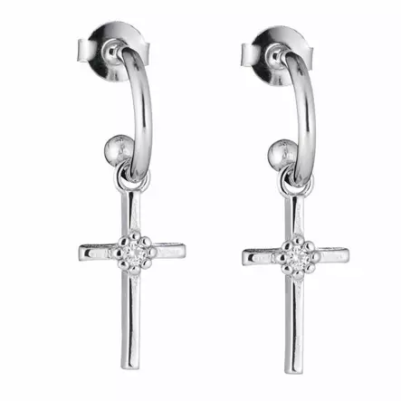 Lumoava Daisy Risti Korvarenkaat Kirkas L54268130000 - Hopeakorut - L54268130000 - 1