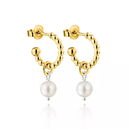 Lumoava Helmi kullatut korvarenkaat L64264144000 - Helmikorut - L64264144000 - 1