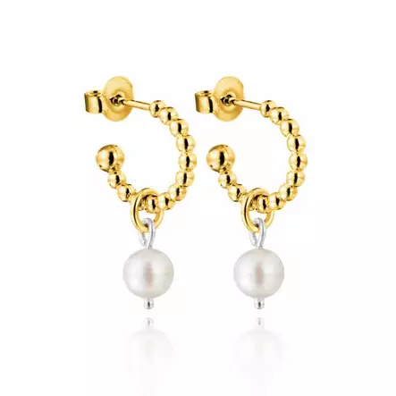 Lumoava Helmi kullatut korvarenkaat L64264144000 - Helmikorut - L64264144000 - 1