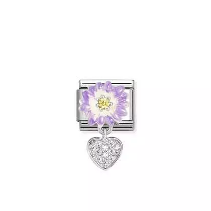 Nomination Classic Lilac Daisy Heart - Muotikorut - 33181410 - 1