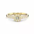 Festive Jasmin akvamariini-timanttisomus 0,18 ct - Halosormukset - 14-561-025A-KK-150 - 3