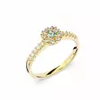 Festive Jasmin akvamariini-timanttisomus 0,18 ct - Halosormukset - 14-561-025A-KK-150 - 1