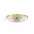 Festive Jasmin akvamariini-timanttisormus 0,08 ct - Halosormukset - 14-562-015A-KK-150 - 3