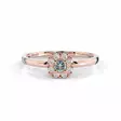 Festive Jasmin akvamariini-timanttisormus 0,08 ct - Halosormukset - 14-562-015A-PK-150 - 3