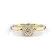 Festive Jasmin morganiitti-timanttisormus 0,08 ct - Halosormukset - 14-562-015M-KK-150 - 3