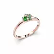 Festive Nadja Bloom Green timanttisormus 0,02 ct punakulta - Muut timanttisormukset - 14-691-017G-PK-150 - 1