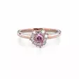 Festive Nadja Halo Pink timanttisormus 0,18 ct punakulta - Halosormukset - 14-690-028P-PK-150 - 2