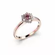 Festive Nadja Halo Pink timanttisormus 0,18 ct punakulta - Halosormukset - 14-690-028P-PK-150 - 1
