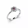 Festive Nadja Halo Pink timanttisormus 0,18 ct valkokulta - Halosormukset - 14-690-028P-VK-150 - 1