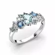 Festive Natasha Blue timanttisormus 0,16 ct valkokulta - Muut timanttisormukset - 14-610-100B-VK-150 - 1
