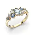 Festive Natasha Blue timanttisormus 0,16 ct keltakulta - Muut timanttisormukset - 14-610-100B-KK-150 - 1