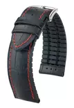 Hirsch George nahkaranneke musta L 20 mm - Kellon rannekkeet - 0925128052-2-20 - 1