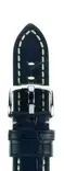 Hirsch Knight nahkaranneke musta L 20 mm - Kellon rannekkeet - 10902850-2-20 - 1