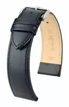 Hirsch Osiris nahkaranneke musta M 20 mm - Kellon rannekkeet - 03475150-2-20 - 1