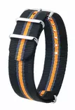 Hirsch Rush musta natoranneke L 20 mm - Kellon rannekkeet - 40406052-2-20 - 1