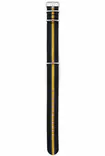 Hirsch Rush musta natoranneke L 20 mm - Kellon rannekkeet - 40406052-2-20 - 2
