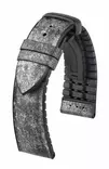 Hirsch Stone kellonranneke harmaa/musta L 20 mm - Kellon rannekkeet - 0925044032-5-20 - 1