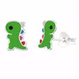 Hopeakorvakorut dinosaurus vihreä - Hopeakorut - HME240 - 1
