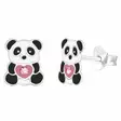 Hopeakorvakorut panda ja sydän - Hopeakorut - HME640 - 1