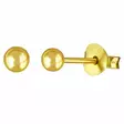 Hopeiset pallokorvakorut 3 mm kultadublee - Hopeakorut - HME300 - 1