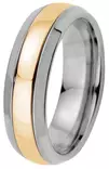 Kohinoor Duetto titaani kihlasormus 6 mm 006-067 - Titaanisormukset - 006-067-155 - 1